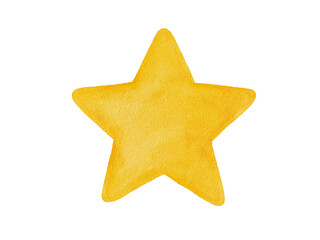watercolor golden star illustration 