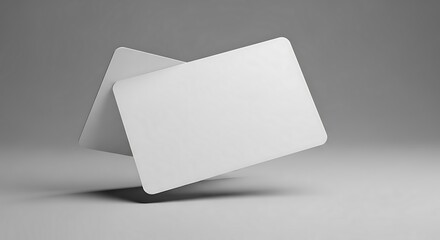 Floating White Cards Mockup Professional Business Concept