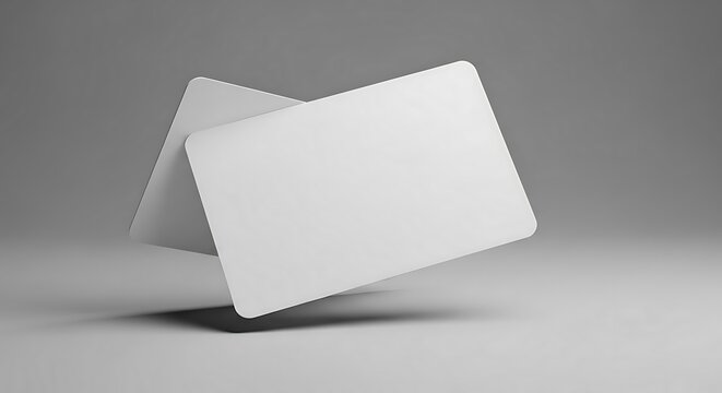Floating White Cards Mockup Professional Business Concept
