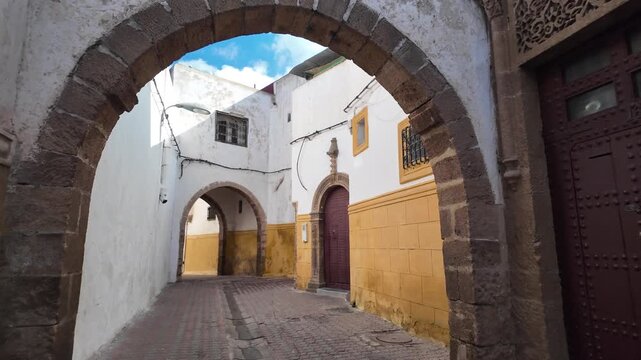 Historic Streets and Traditional Architecture of the Habous District &ndash; Casablanca, Morocco November 13, 2025