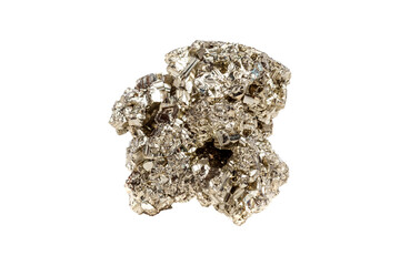 A radiant pyrite gemstone with an octahedral cut, featuring a shiny golden tone and precise facets. Perfect for unique decor with exceptional luster.