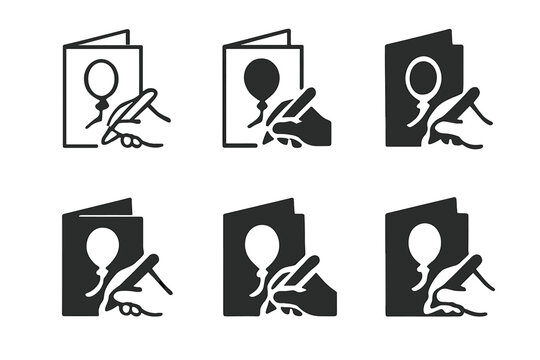 DIY Party Decorations. Making DIY party decorations for a personalized touch. Icon set. Set Logo of Making DIY party decorations for a personalized touch: