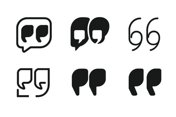 Obraz premium Translation Services Icons. Language translation and interpretation services. Icon set. Set Logo of language translation and interpretation services: quotation