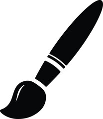 Illustration paintbrush graphic artist tool isolated simple silhouette vector