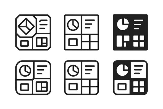 Data Science Logos. Data science. Icon set. Set Logo of data science: clustering scatter plot with centroid. harmonious logo variations of the same emblematic