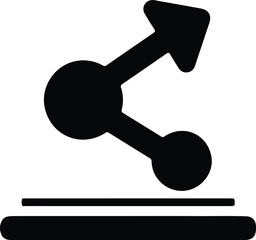 Illustration social media sharing icon concept network silhouette vector