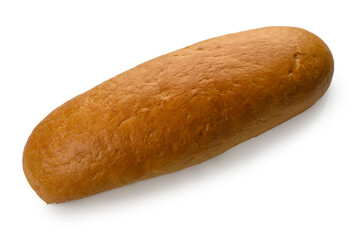 White bread loaf on white background