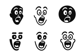 Fototapeta premium Parody Skit Icons. Parody skit. Icon set. Set Logo of parody skit: laughing audience. harmonious logo variations of the same emblematic concept, each with