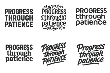 Harmonious Lettering Grid. Hold the vision. Set lettering. harmonious lettering variations of the same emblematic concept, each with different artistic