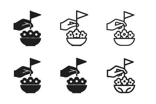 DIY Party Icons. Making DIY party decorations for a personalized touch. Icon set. Set Logo of Making DIY party decorations for a personalized touch: Gift