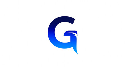 Fototapeta premium Elegant and Dynamic Blue Gradient Letter G Logo Concept with Modern Flowing Design Element