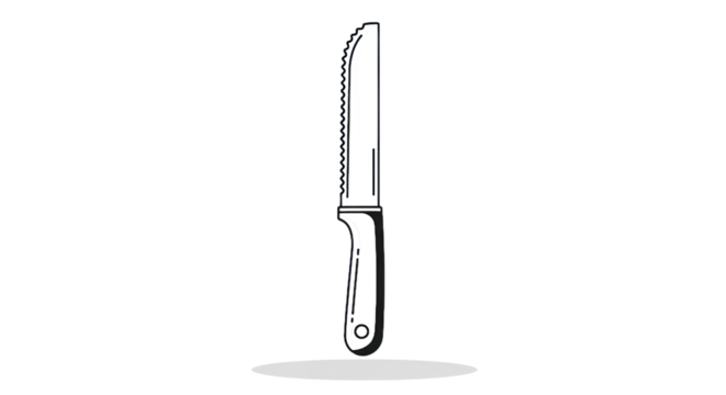 Knife illustration against transparent background vector design for various applications