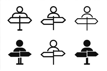 University Orientation Icons. Student orientations and welcome events at universities. Icon set. Set Logo of Student orientations and welcome events at