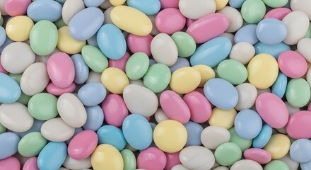 Pastel perfection a delightful candy coating showcasing vibrant hues in an artistic studio shot suitable for sweet