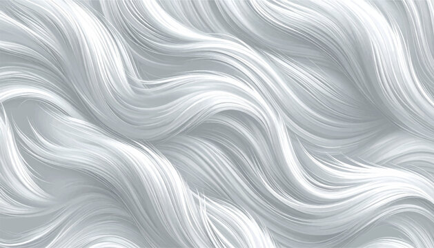 Soft silver-grey faux fur texture with flowing waves. This elegant and serene motif is the perfect vector backdrop for fashion backdrops, casual designs, or 3D character fur details.
