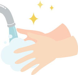 石鹸での手洗い