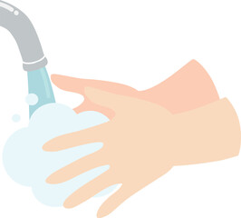 石鹸での手洗い