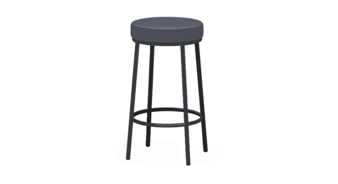 Modern bar stool isolated on transparent background for design projects