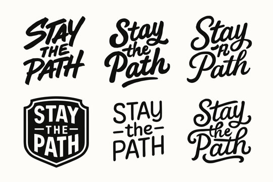 Diverse Lettering Styles. Effort creates results. Set lettering. harmonious lettering variations of the same emblematic concept, each with different artistic