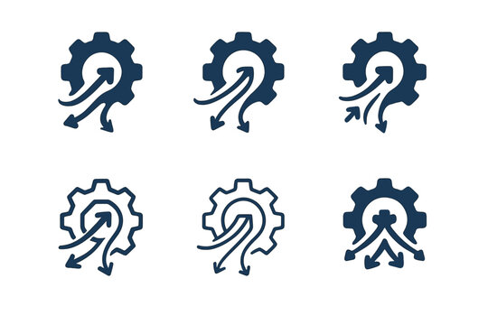 Data Science Logos. Data science. Icon set. Set Logo of data science: clustering scatter plot with centroid. harmonious logo variations of the same emblematic