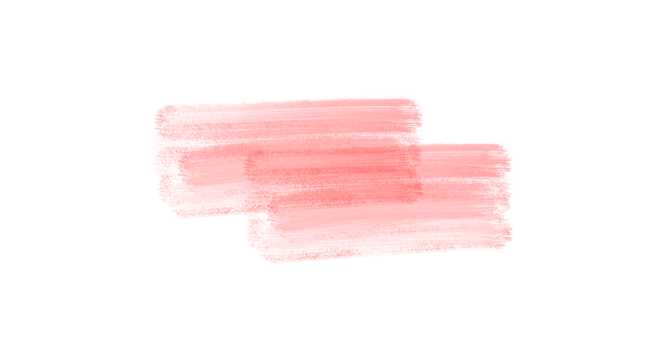 Soft Coral Red Pink Paint Brush Strokes Abstract Isolated Element Set