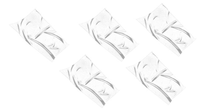 Abstract Transparent Tape Light Gray Minimal Pattern Design Element Set