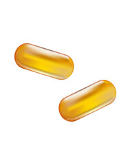 Editable honey or orange colored soft capsules