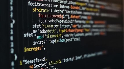 Closeup of Computer Code on a Screen Software Development. - Powered by Adobe