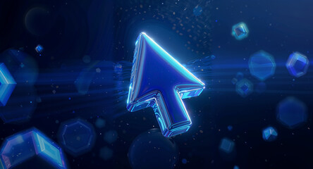 abstract blue background with arrows