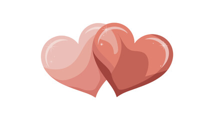 Two intertwined hearts that represent a beautiful love relationship.