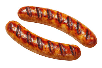 Two grilled sausages