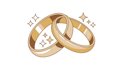 Two golden rings intertwined, symbolizing eternal commitment and love.