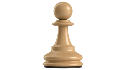 Classic chess pawn, strategic game piece for strategic thinking, intellect, and competitive challenge