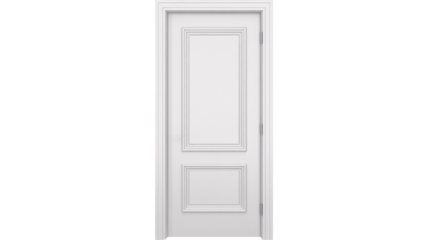 Elegant white interior door ready for installation in your next home renovation project, architectural design