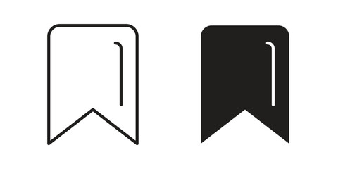 Bookmark icon flat simple icon. Liner version - stock vector.