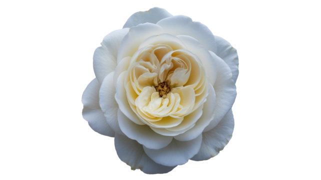 Creamy rose blossom with delicate petals, a symbol of pure love and sympathy for design projects