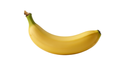 Ripe yellow banana ready to eat for healthy snack, tropical fruit sweetness and vibrant nutrition