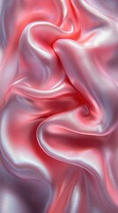 A pink fabric with a wave pattern. The fabric is very soft and has a shiny appearance. The color of the fabric is a deep shade of pink