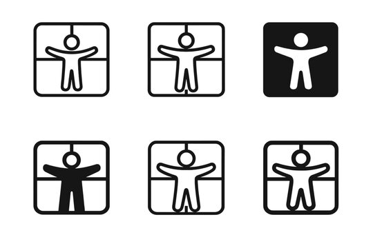 Accessible UI Icon Set. Accessible user interface (UI) design. Icon set. Set Logo of accessible user interface (UI) design: universal design grid. harmonious