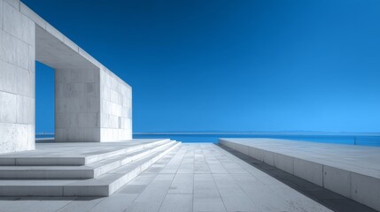 Obraz premium advanced modern technology scene with clear blue sky and high dynamic clarity