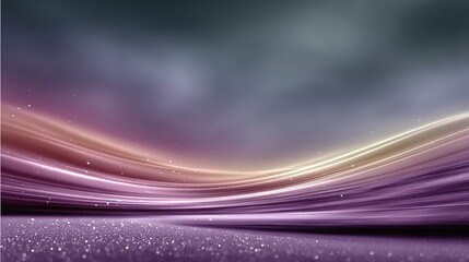 Abstract landscape with blurred motion effect showing purple orange and gray colors.