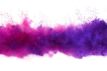 Colorful powder explosion cloud on transparent background art illustration