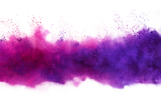 Colorful powder explosion cloud on transparent background art illustration - Powered by Adobe