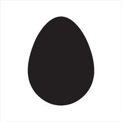Minimalist egg illustration on a clean white background a simple and striking design for various creative applications silhouette icon