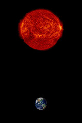 planet earth/sun in space