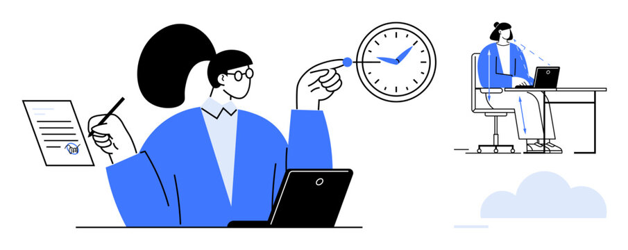 Time management concept. Professional woman managing tasks, setting deadlines, and enhancing productivity. Time management for workflow optimization, business strategy, and personal efficiency