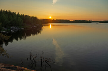 Calm Waters in a North Woods Sunset