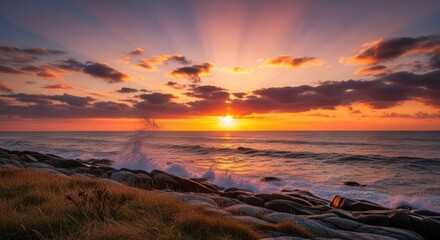 Obraz premium sunset at the beach