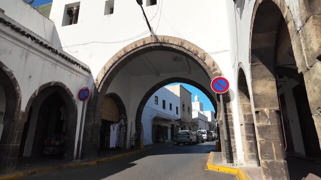 Historic Streets and Traditional Architecture of the Habous District &ndash; Casablanca, Morocco November 13, 2025