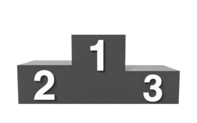 Achieve first place with this modern podium, celebrating victory and success in any competition or achievement.